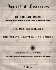 Title page of volume 1 of the Journal of Discourses, Liverpool, 1854